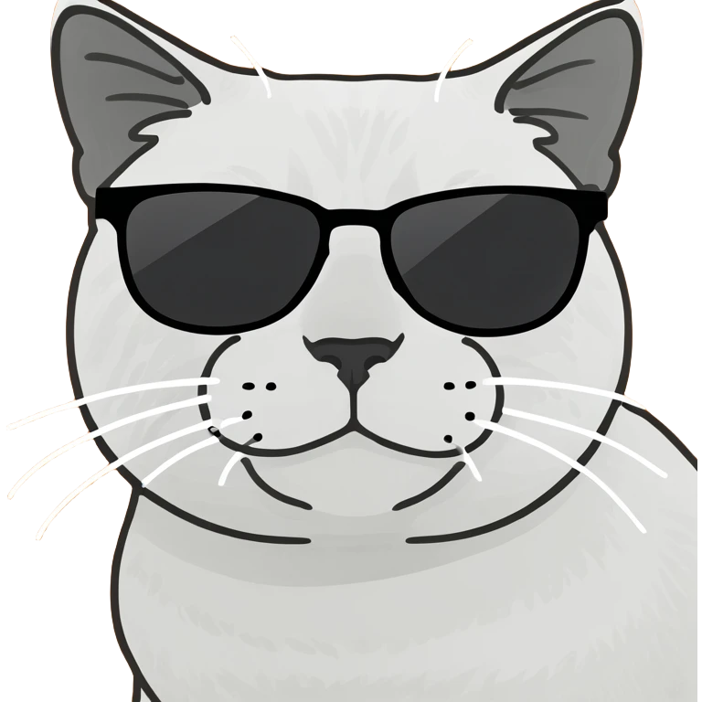 Cat with sunglasses emoji