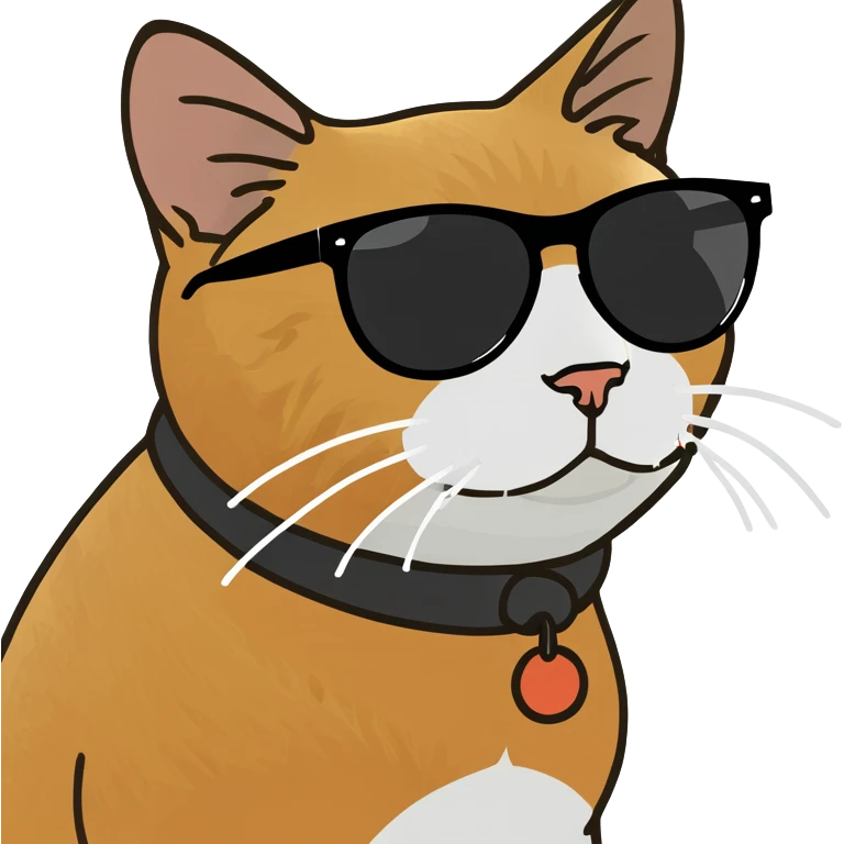 Cat with sunglasses emoji