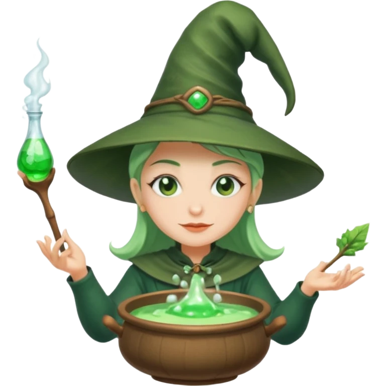 green witch cooking potion emoji