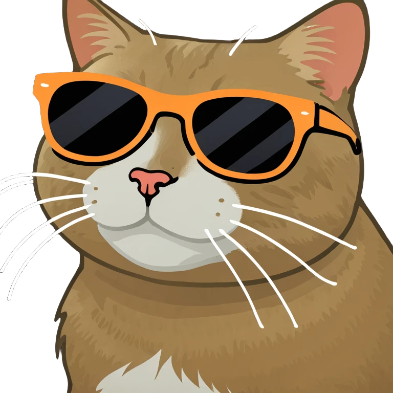 Cat with sunglasses emoji