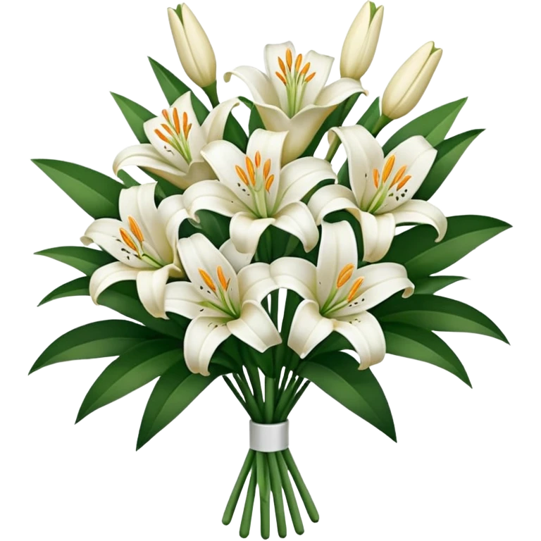 Big white bouquet of Lillie’s  emoji
