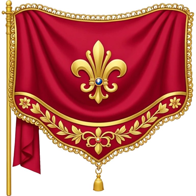 Bandera Aspa de borgoña del imperio e emoji