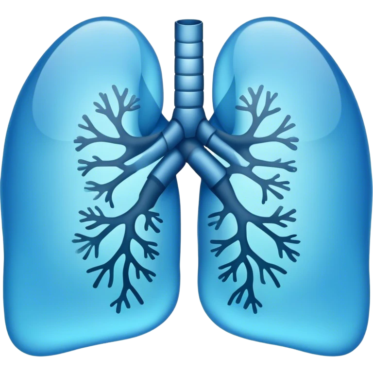 lungs blue emoji