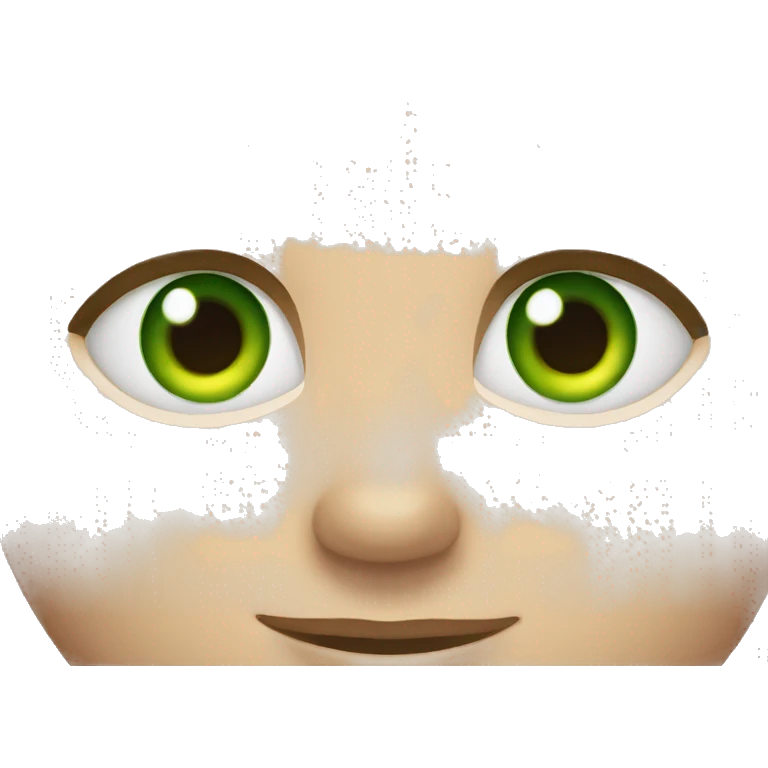 Brun yeux vert  emoji