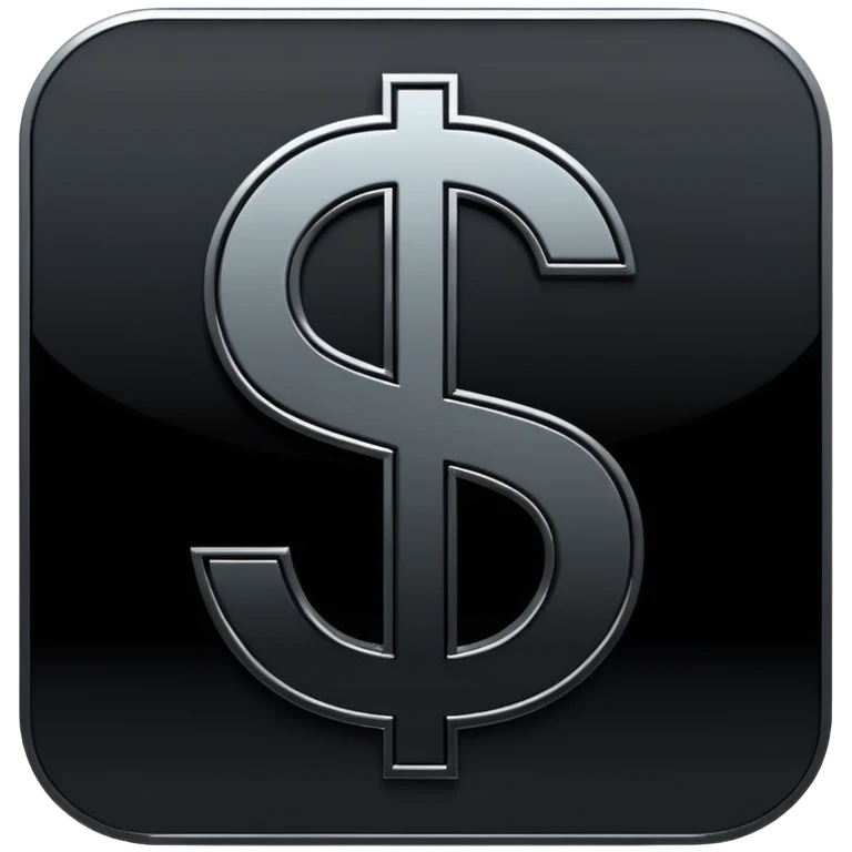 $ dollar black symbol emoji