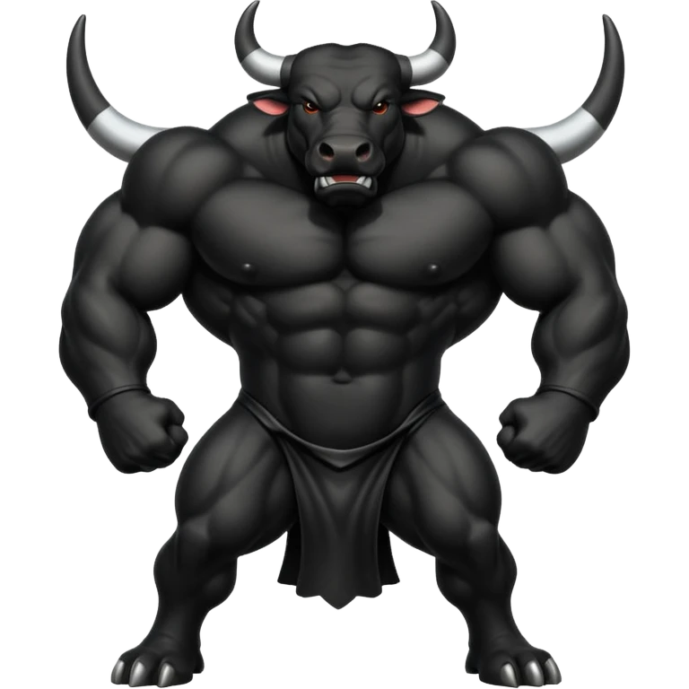 Black bull emoji