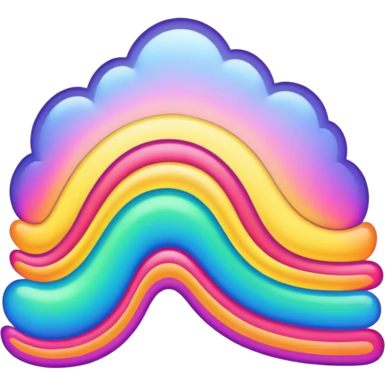 Psychedelic colored Border line emoji