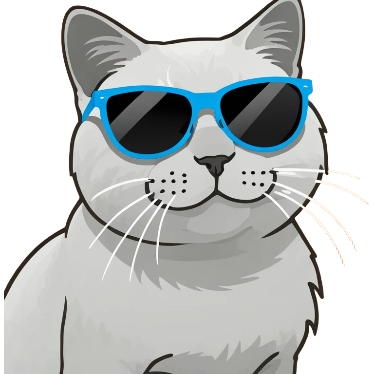 Cat with sunglasses emoji