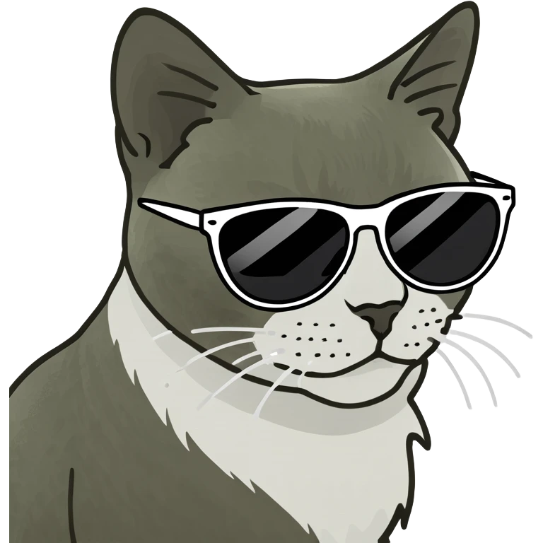 Cat with sunglasses emoji