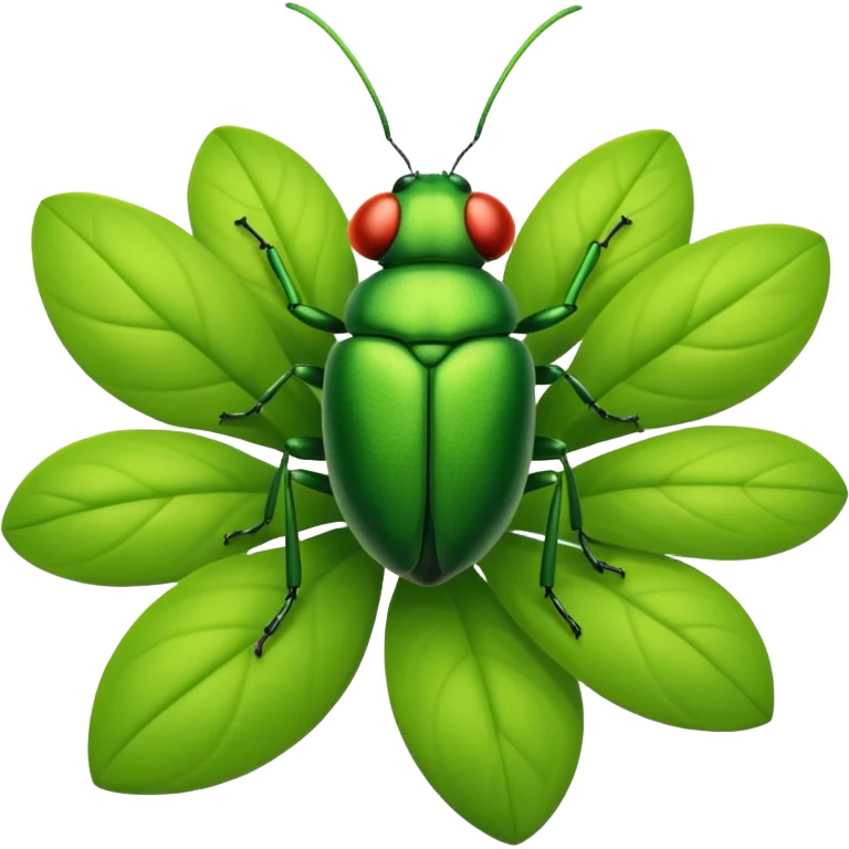 
bug on flower emoji