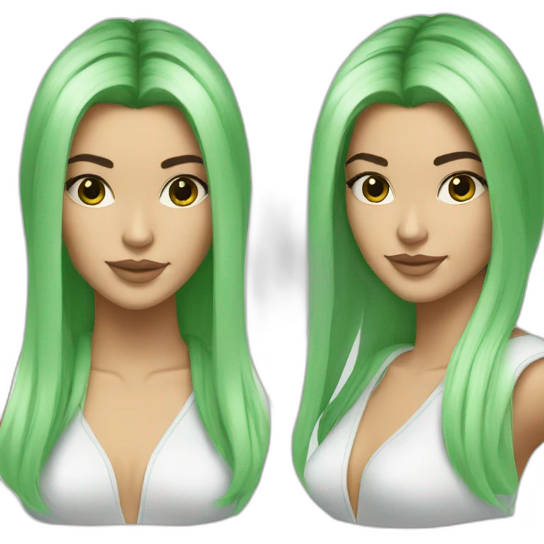 Kendall jenner light green hairstyle emoji
