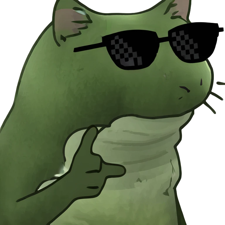 Cat with sunglasses emoji