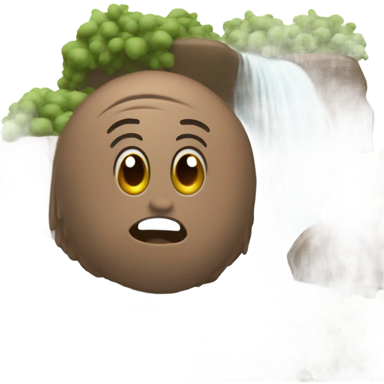 Brown waterfall bubbles emoji