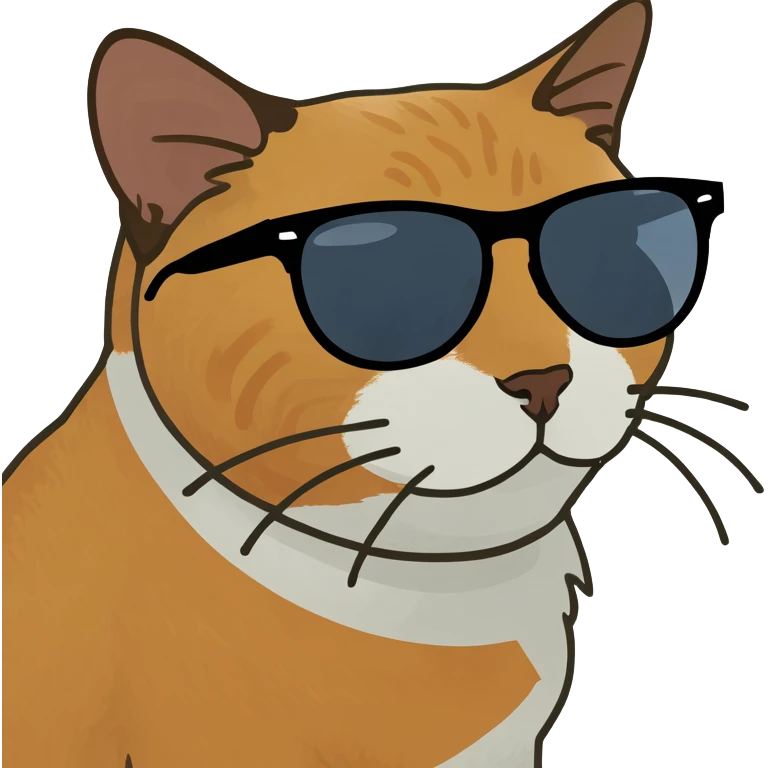 Cat with sunglasses emoji