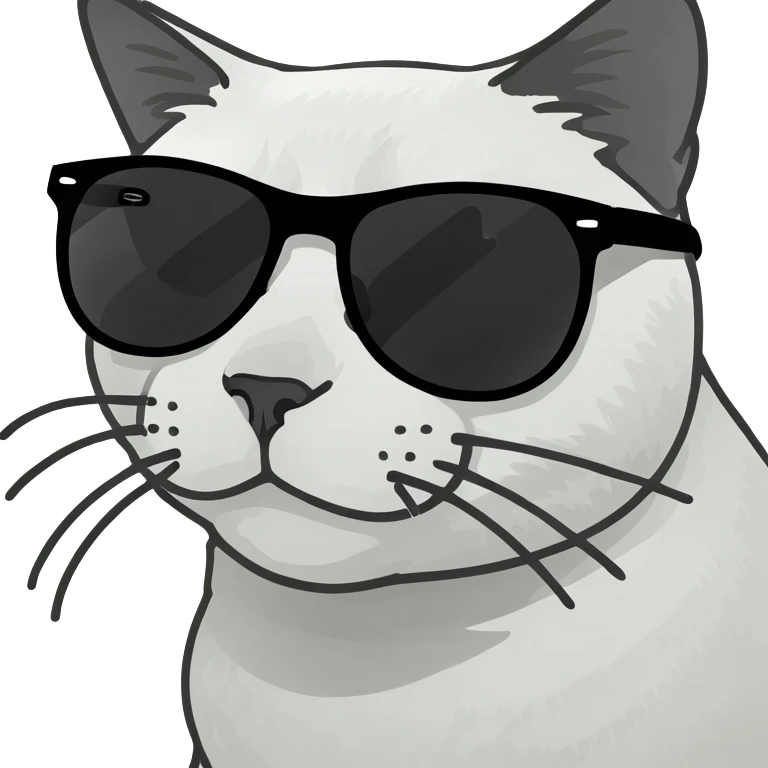 Cat with sunglasses emoji