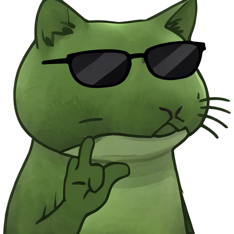 Cat with sunglasses emoji