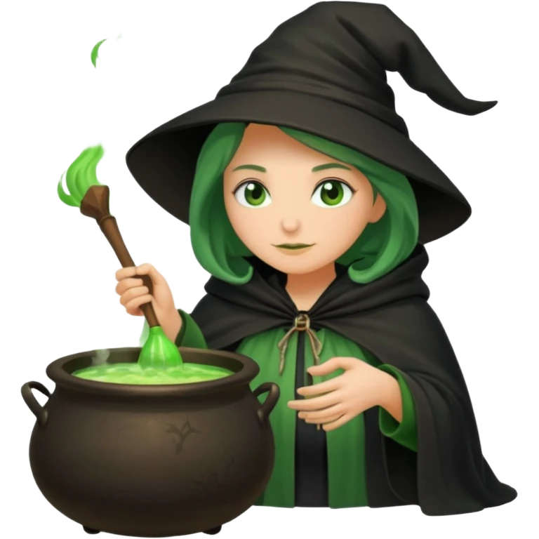 green witch cooking potion emoji