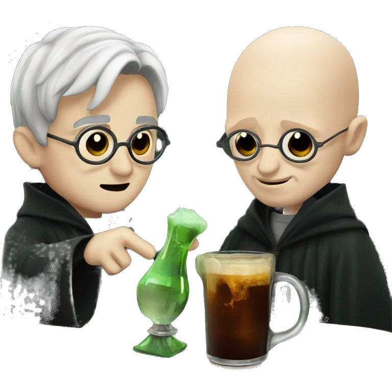 Harry potter drinking with voldemort  emoji