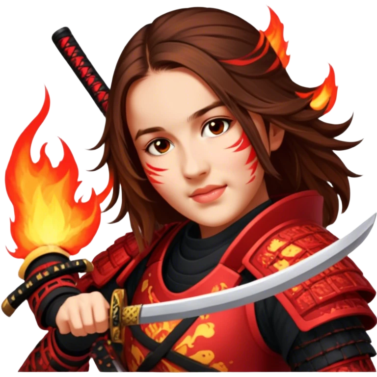 Fire-Wielding Samurai emoji