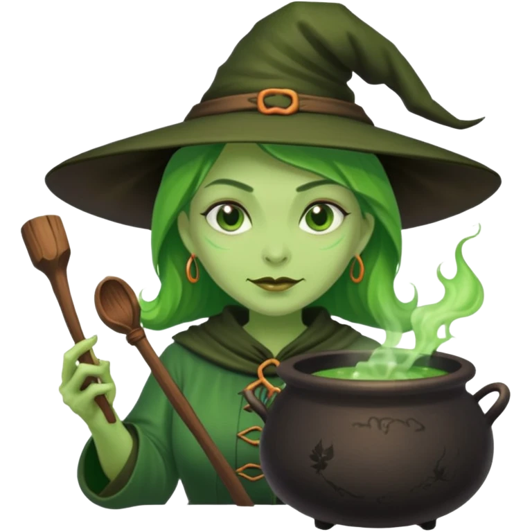 green witch cooking potion emoji