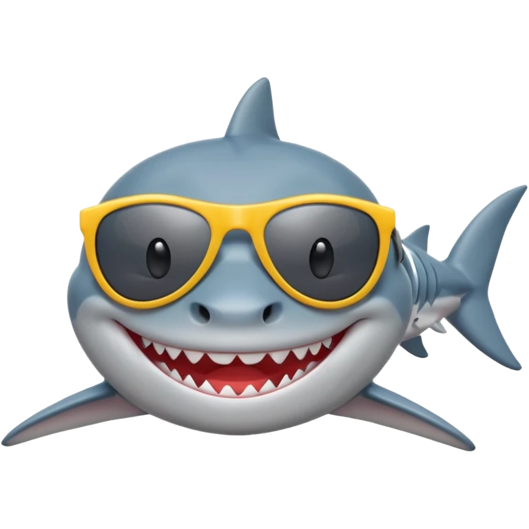 Shark with sunglasses emoji
