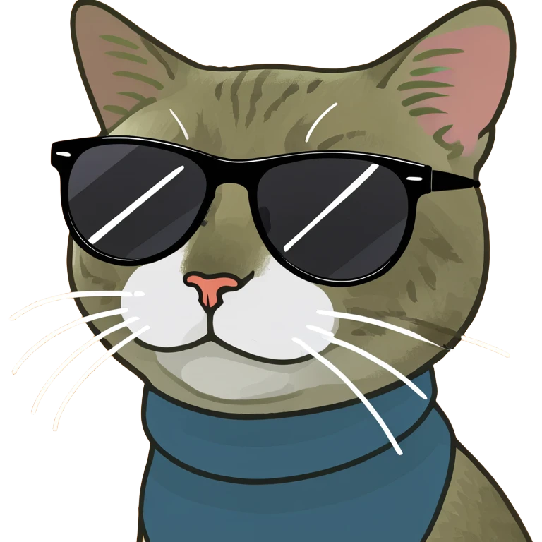 Cat with sunglasses emoji