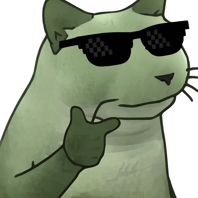 Cat with sunglasses emoji