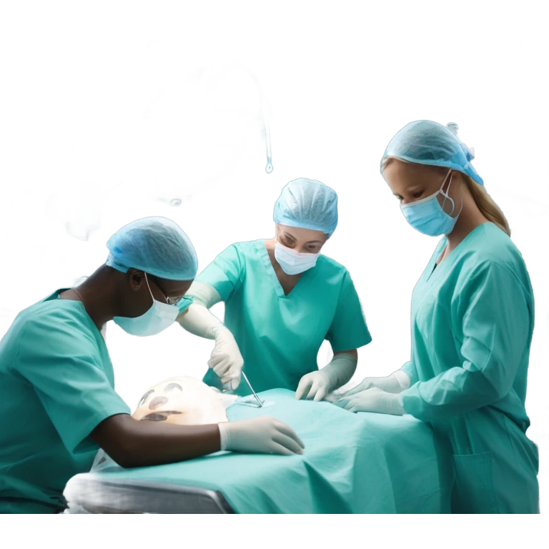 Humanoids performing surgery emoji