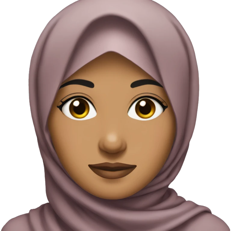 hijabi with some black hair strands showing from the front emoji