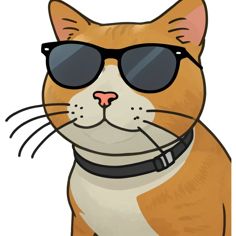 Cat with sunglasses emoji