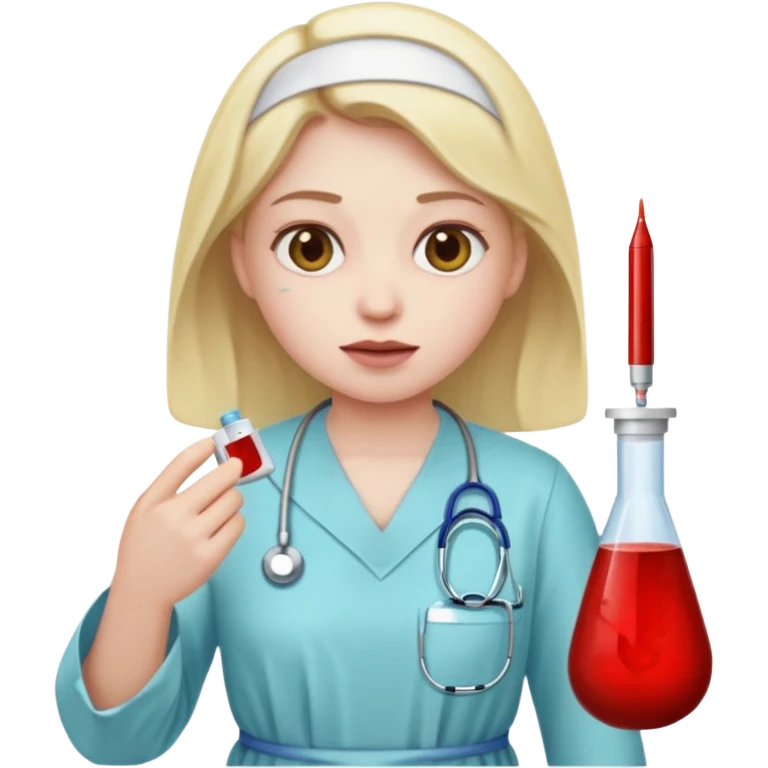 Emoji getting blood test emoji