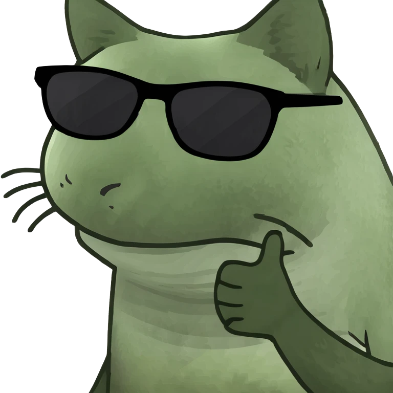 Cat with sunglasses emoji
