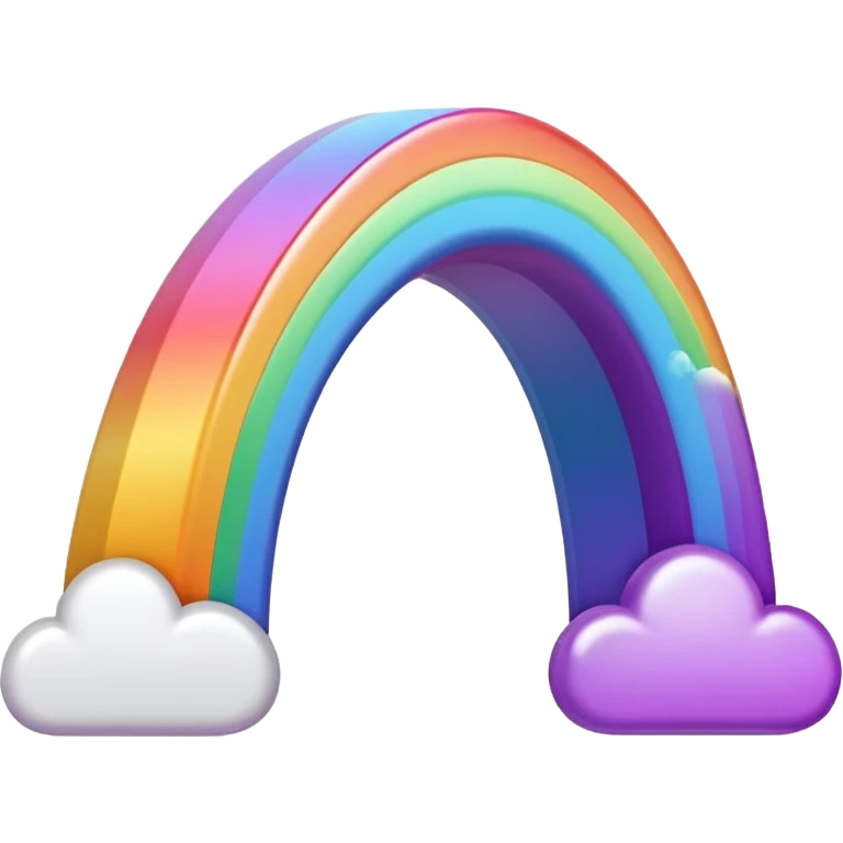arco iris branco e roxa emoji