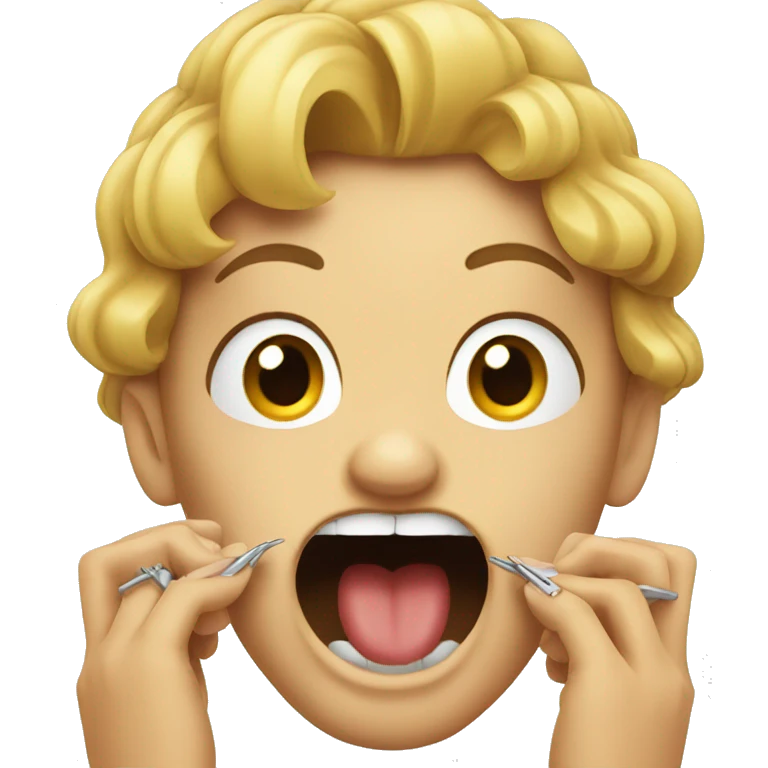 Biting nails emoji