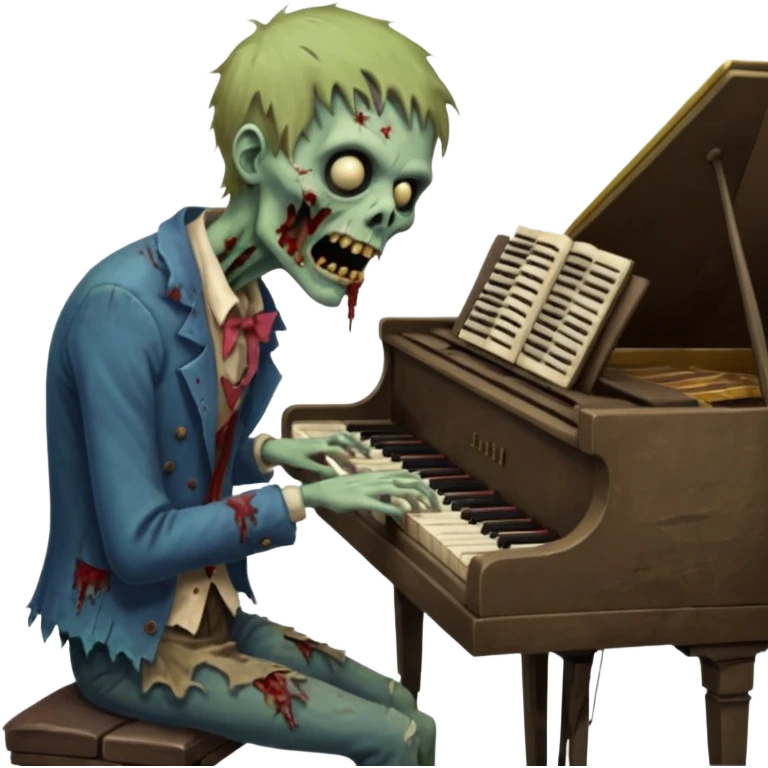 zombie playing piano emoji