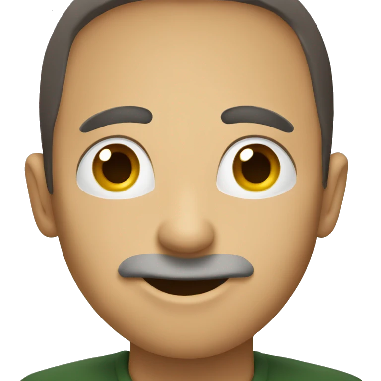one singular dark brown pea emoji