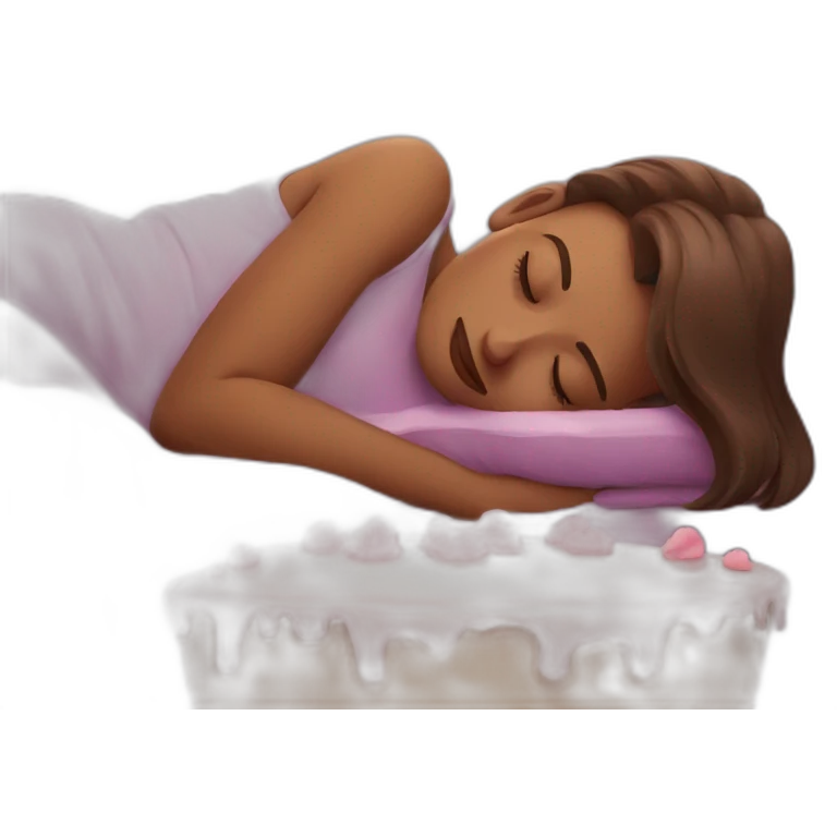 sleeping-with-cake emoji
