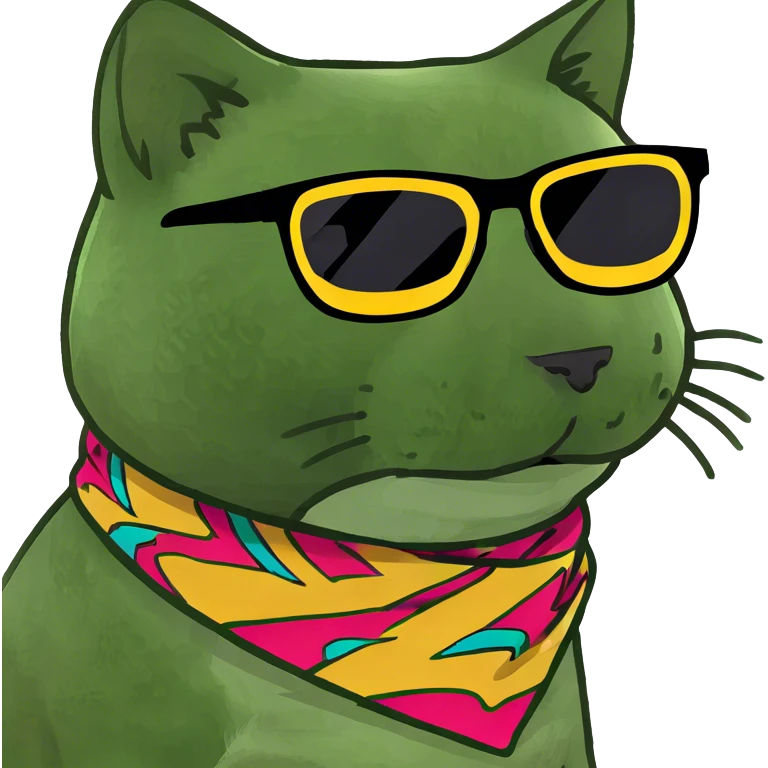 Cat with sunglasses emoji