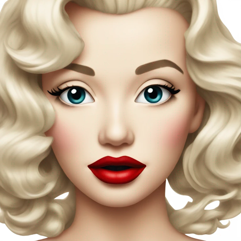 Marilyn Monroe red kiss  emoji