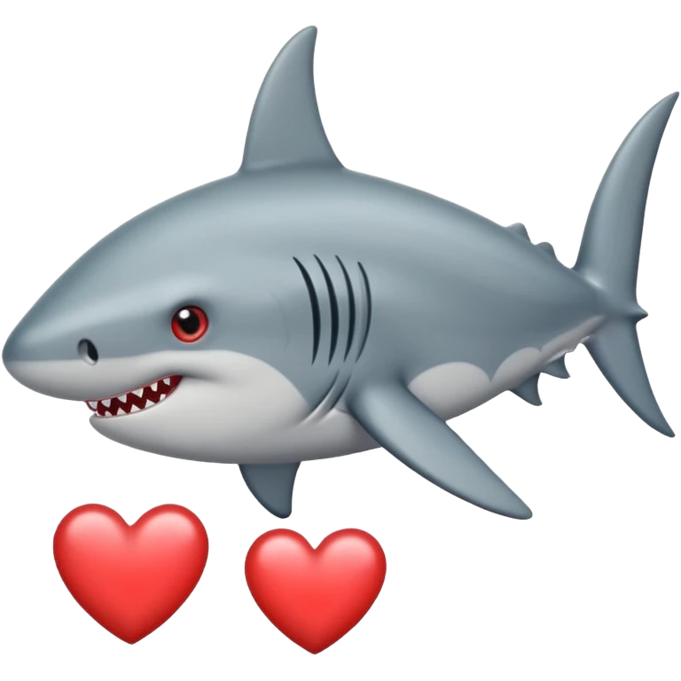 Tiburón con ojos de corazon emoji