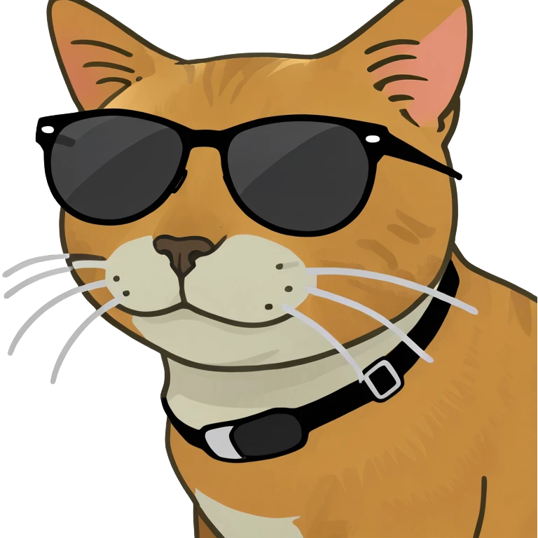 Cat with sunglasses emoji