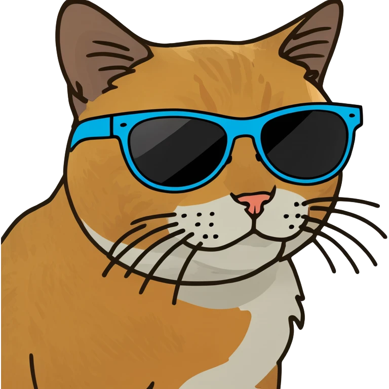 Cat with sunglasses emoji
