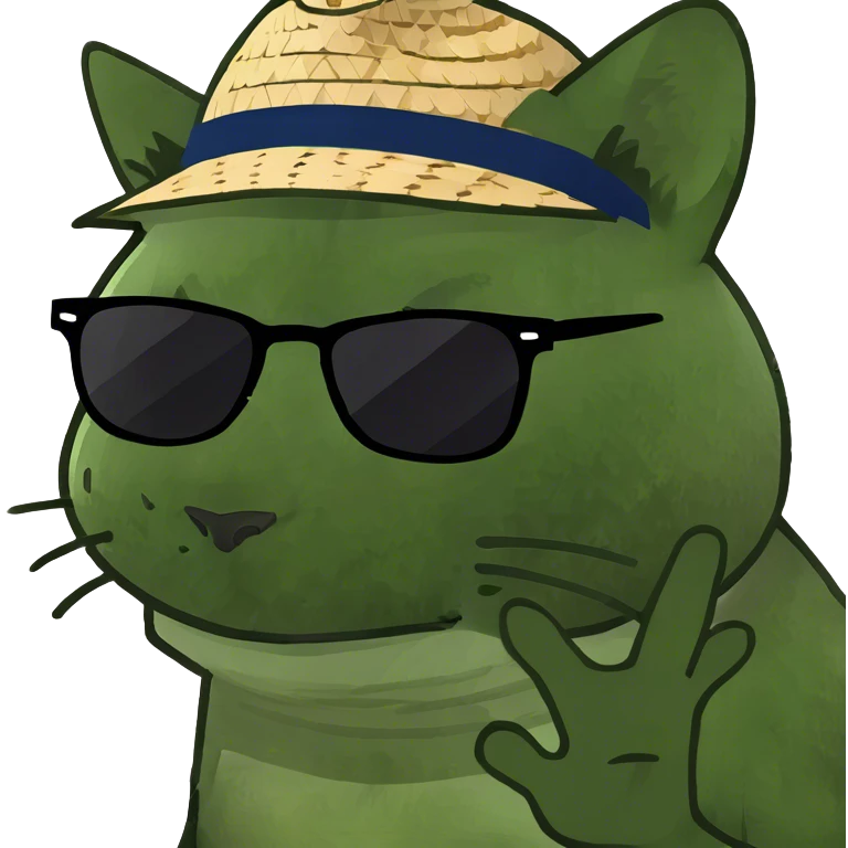 Cat with sunglasses emoji