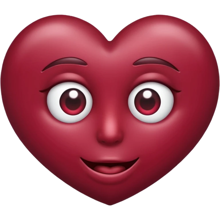 heart eyes emoji face in burgundy emoji