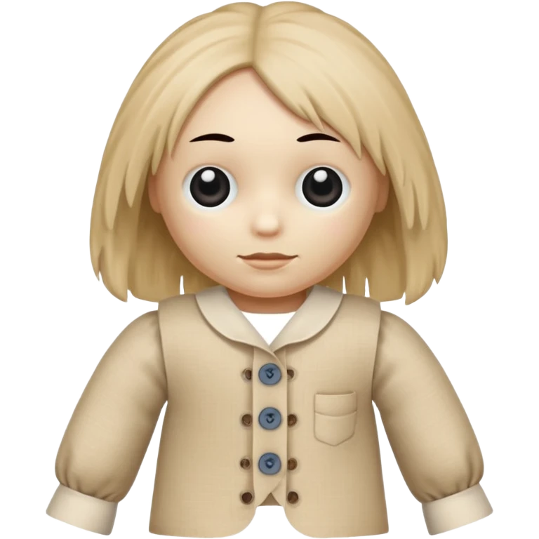 rag doll with button eyes emoji