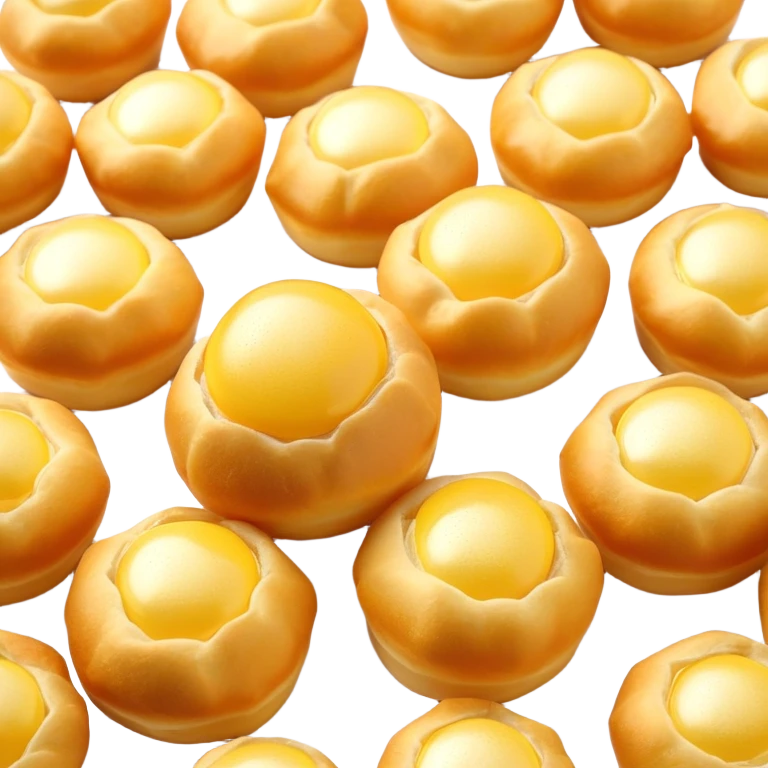 3D rendered authentic Hong Kong egg puffs (港式鸡蛋仔) with golden egg-shaped bubbles, perfect crispy exterior, hyper-realistic texture, glossy finish, soft lighting, traditional hexagonal pattern emoji