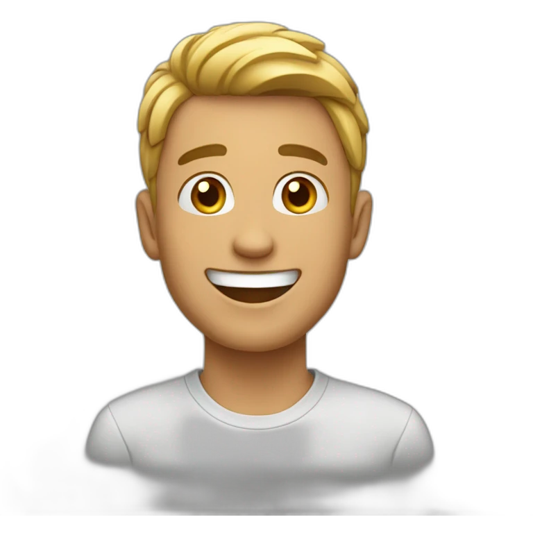 Happy young man emoji