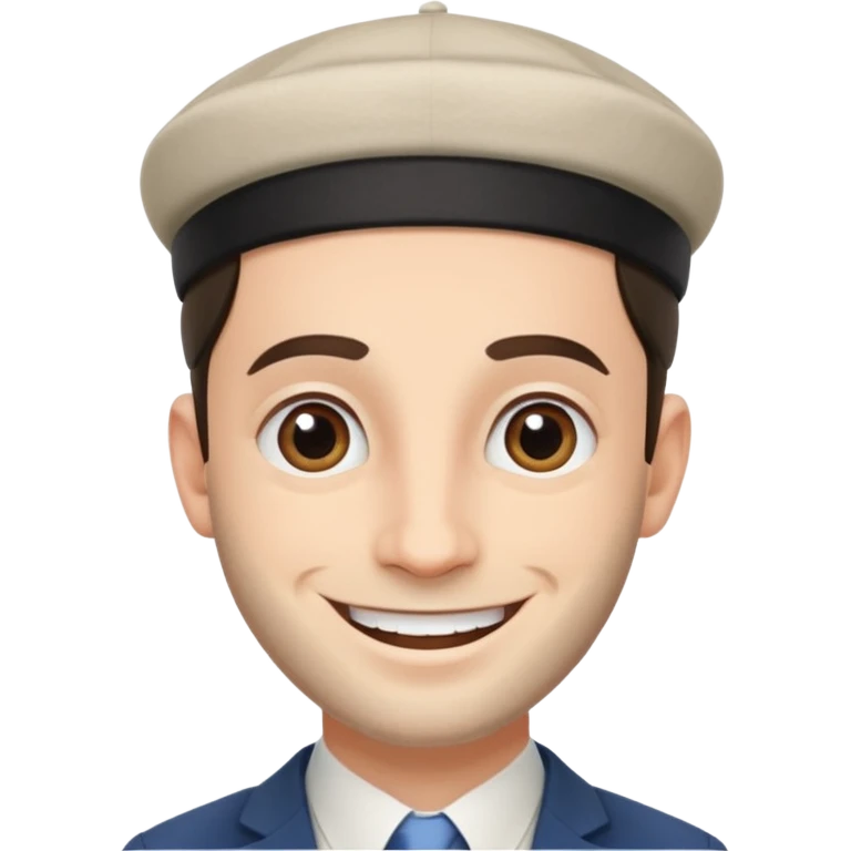 jewish man's face, wearing a kippah and payot emoji | AI Emoji Generator