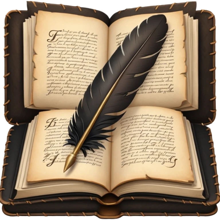 feather quill writing in a book emoji