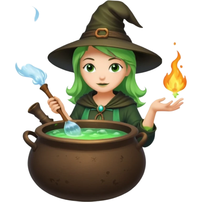 green witch cooking potion emoji